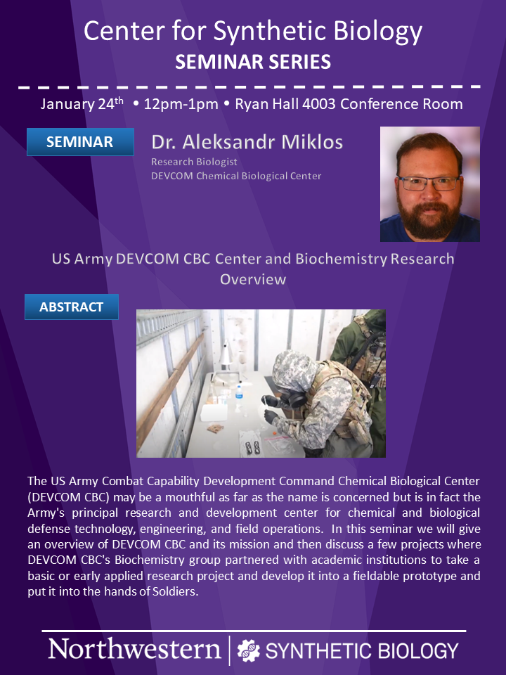 Flyer for CSB Seminar with Alex Miklos